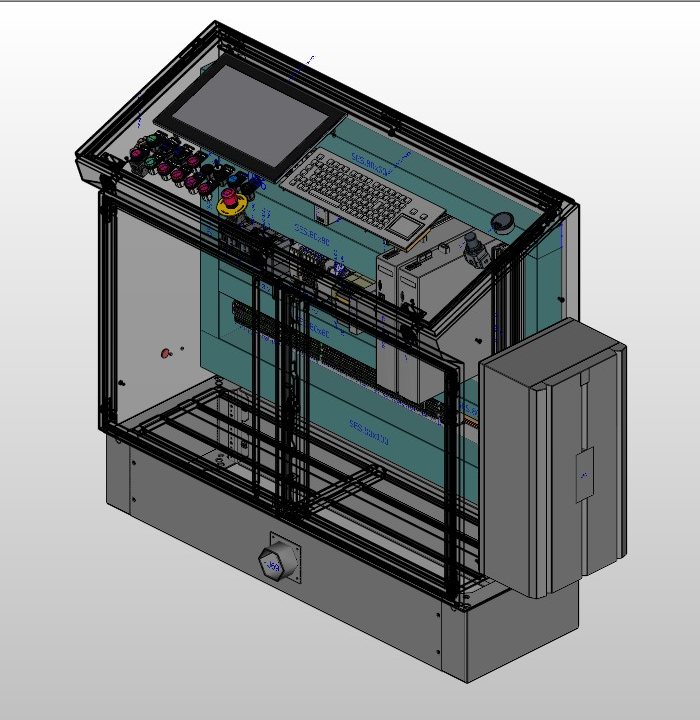3D-Modell eines Bedienpults in EPLAN Pro Panel